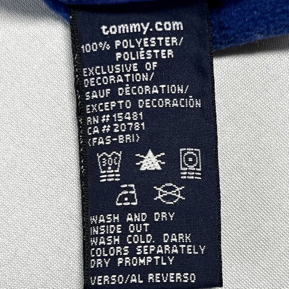 Tommy Hilfiger Golf Mens XL Outdoor Nautical Blue Fleece Vest Full Zip Pockets - Picture 4 of 7